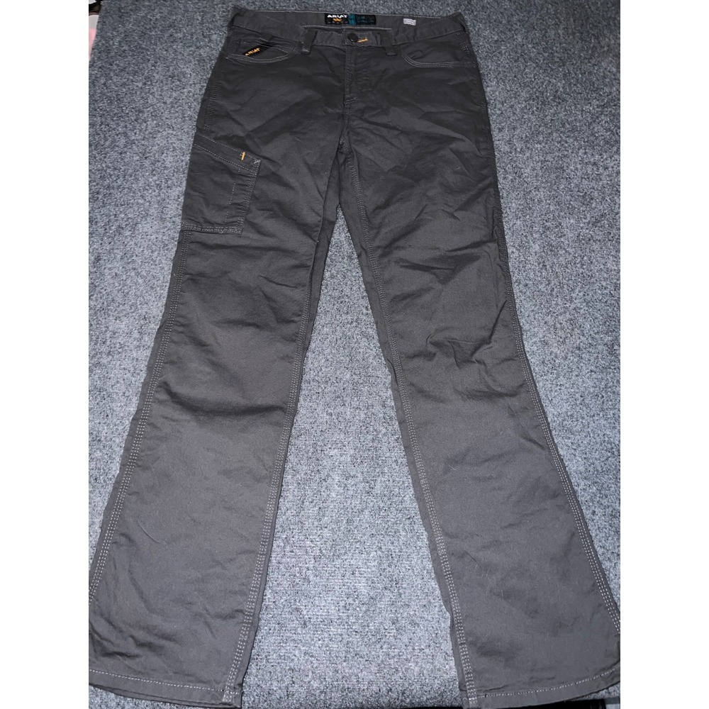 Ariat Rebar M7 Slim Straight Leg Work Pants Gray Canvas 32x34